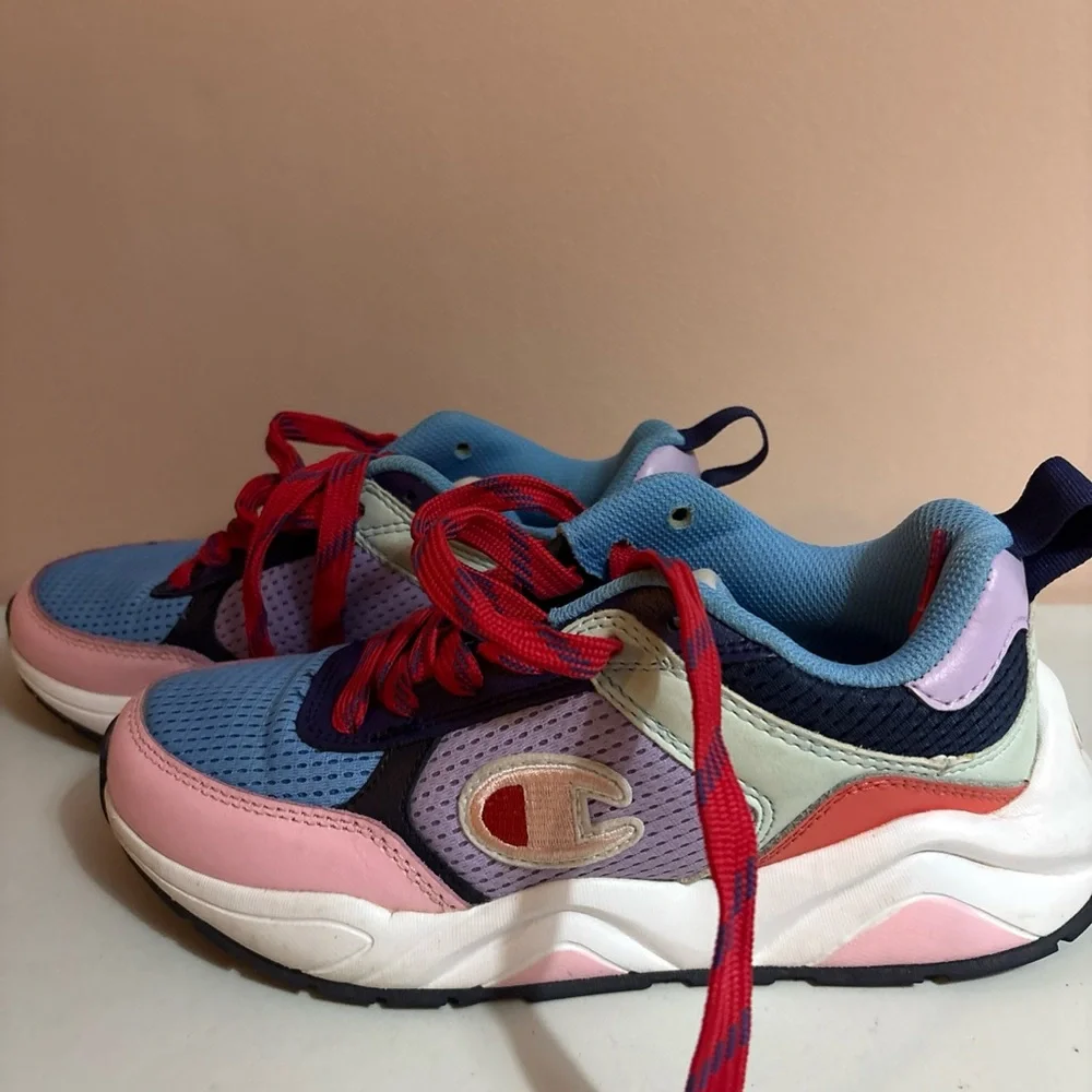 Champion Athletic Shoes in Blue, Pink,‎ and Red